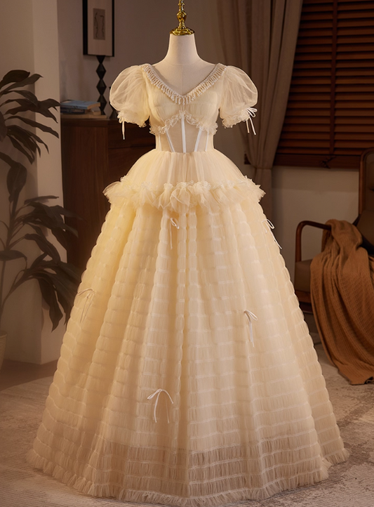 New Arrival Wedding Dress V-neck Pleated Tulle Wedding Dress D3705