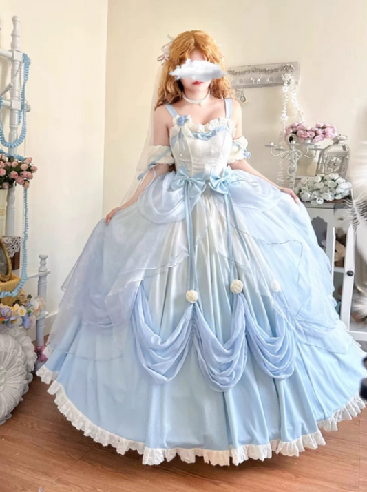 Stunning Prom Dress Spaghetti Straps Tulle Pleated Ball Gown Sweet 16 Outfits Evening Dress D3724