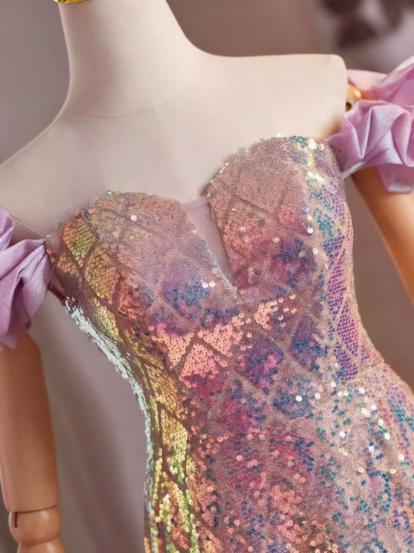 Shiny Prom Dress A Line Sweetheart Sequins Evening Dress Gala Gown D3753