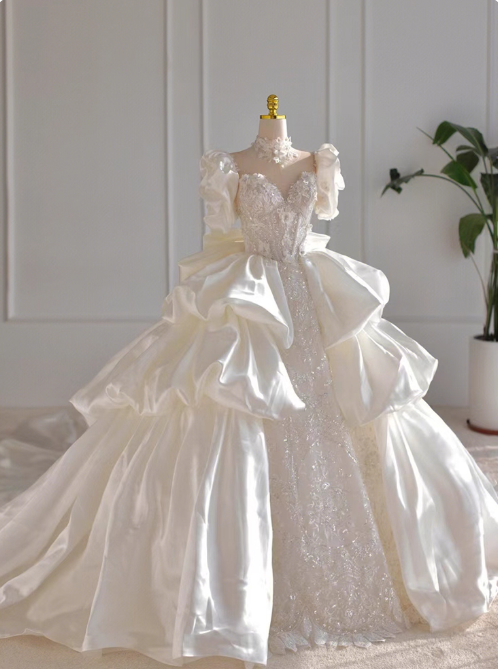 New Arrival Wedding Dress Sweetheart Pleated Wedding Dress D3791