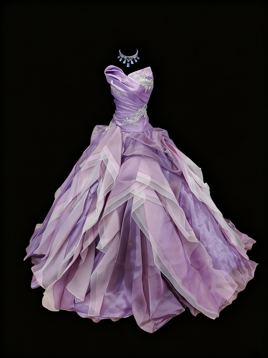 Charming Prom Dress Asymmetrical Neck Pleated Ball Gown Sweet 16 Dress Birthday Outfits D3816