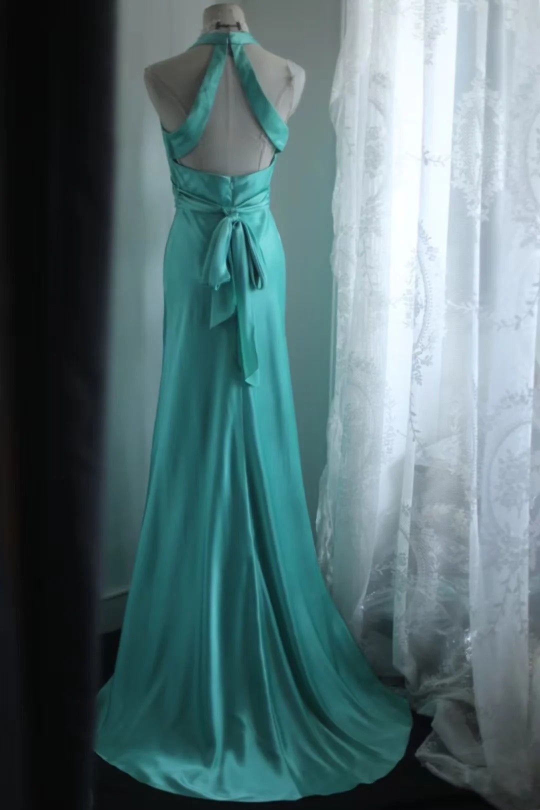 Stunning Prom Dress Halter Floral Evening Dress Birthday Party Dress Gala Dress D3991