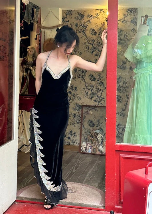 Gorgeous Prom Dress Halter Gala Dress Evening Dress Birthday Party Outfits D4068