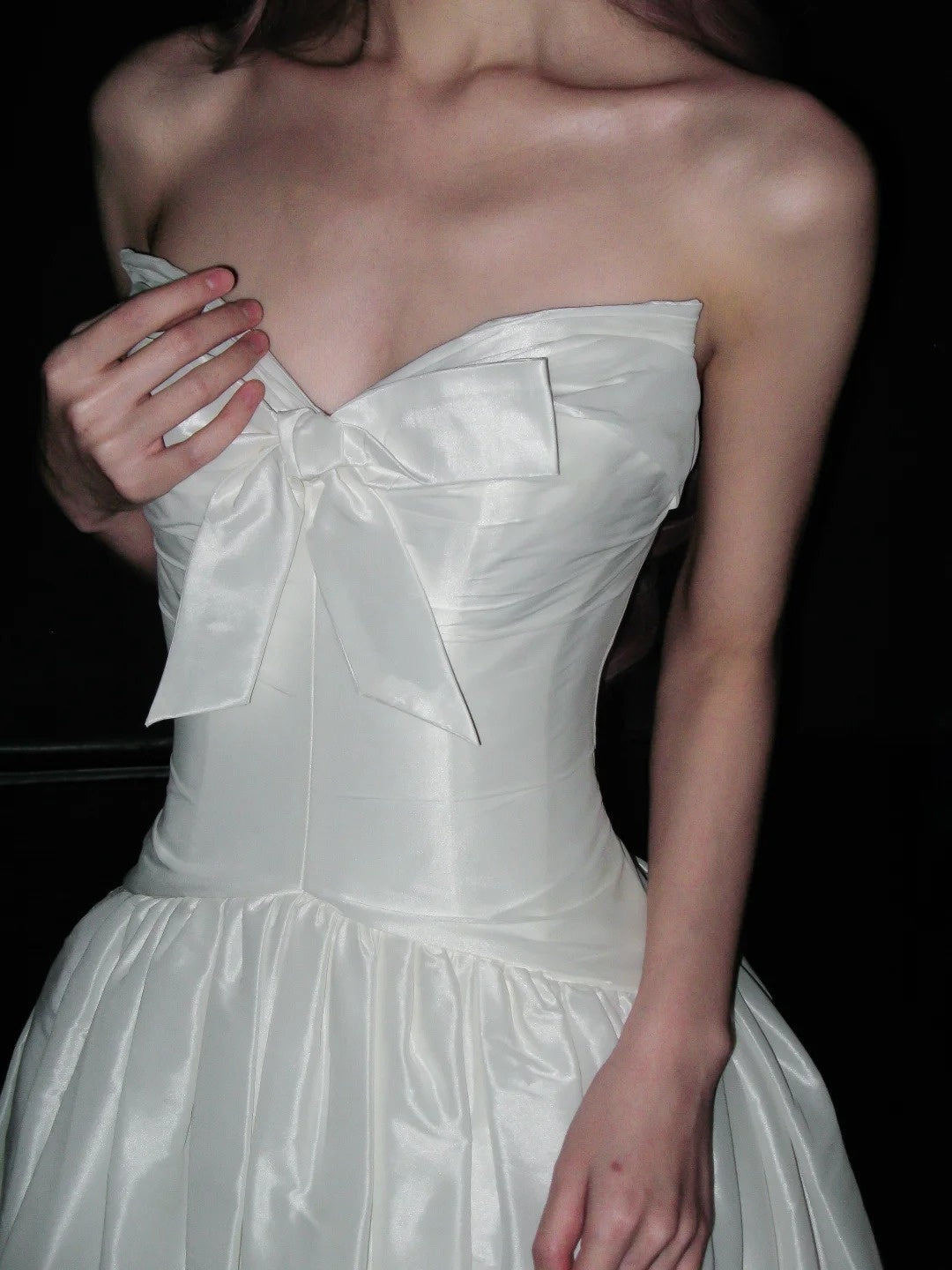 Elegant Wedding Dress Satins Sweetheart Pleated Wedding Dress D4073