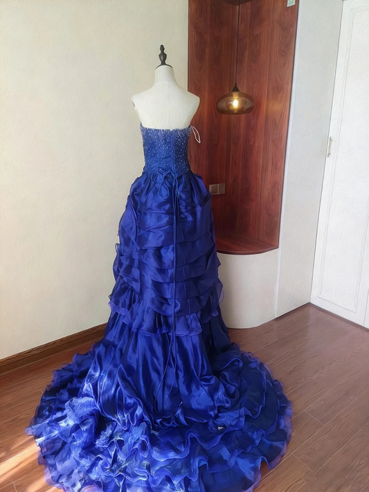 Charming Prom Dress Strapless Pleated Gala Dress Evening Dress D4103