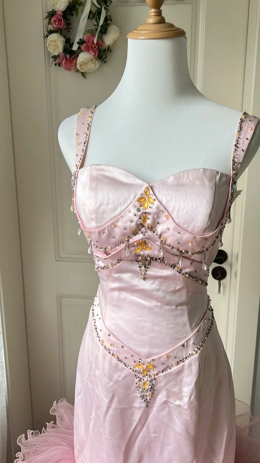 New Arrival Prom Dress Spaghetti Straps Mermaid Evening Dress Gala Dress Birthday Party Outfits D4128