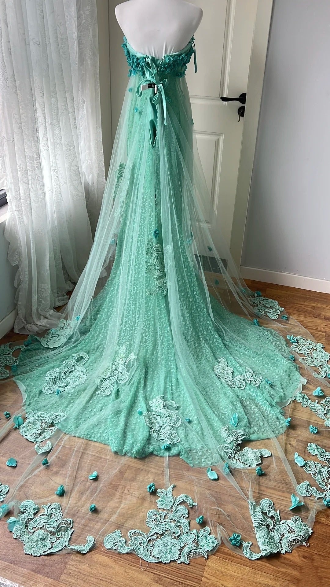 Newest Prom Dress Strapless Pleated Tulle Evening Dress Gala Dress Formal Dress D4132