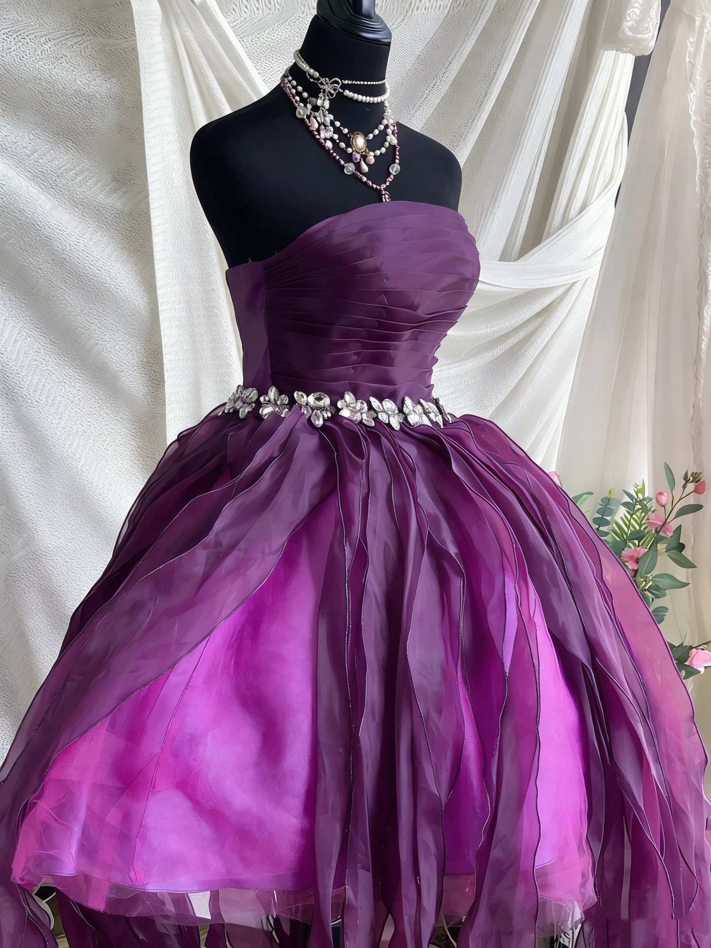 Stunning Homecoming Dress Strapless Pleated Short Prom Dress Birthday Party Dress Cocktail Dress D4203