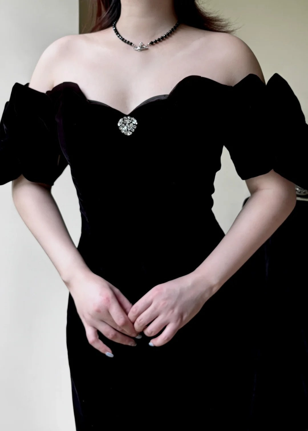 Minimalist Prom Dress Black Off Shoulder Pleated Gala Dress Evening Dress Formal Dress D4222