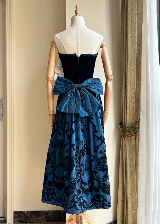 New Arrival Prom Dress Strapless Pleated Print Gala Dress Evening Dress Formal Dress D4223