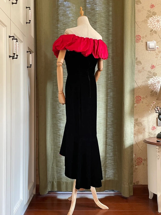 Minimalist Prom Dress Off Shoulder Mermaid Evening Dress Gala Dress Formal Dress D4227
