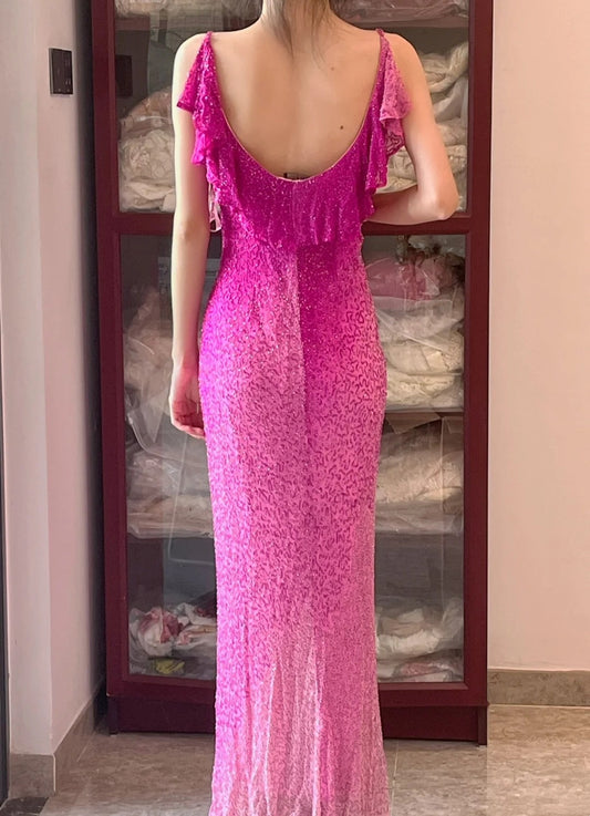 New Design Prom Dress Spaghetti Straps Evening Dress Gala Dress Birthday Party Dress D4232