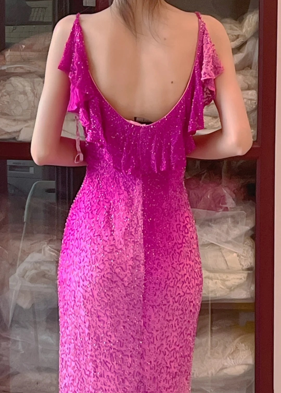 New Design Prom Dress Spaghetti Straps Evening Dress Gala Dress Birthday Party Dress D4232