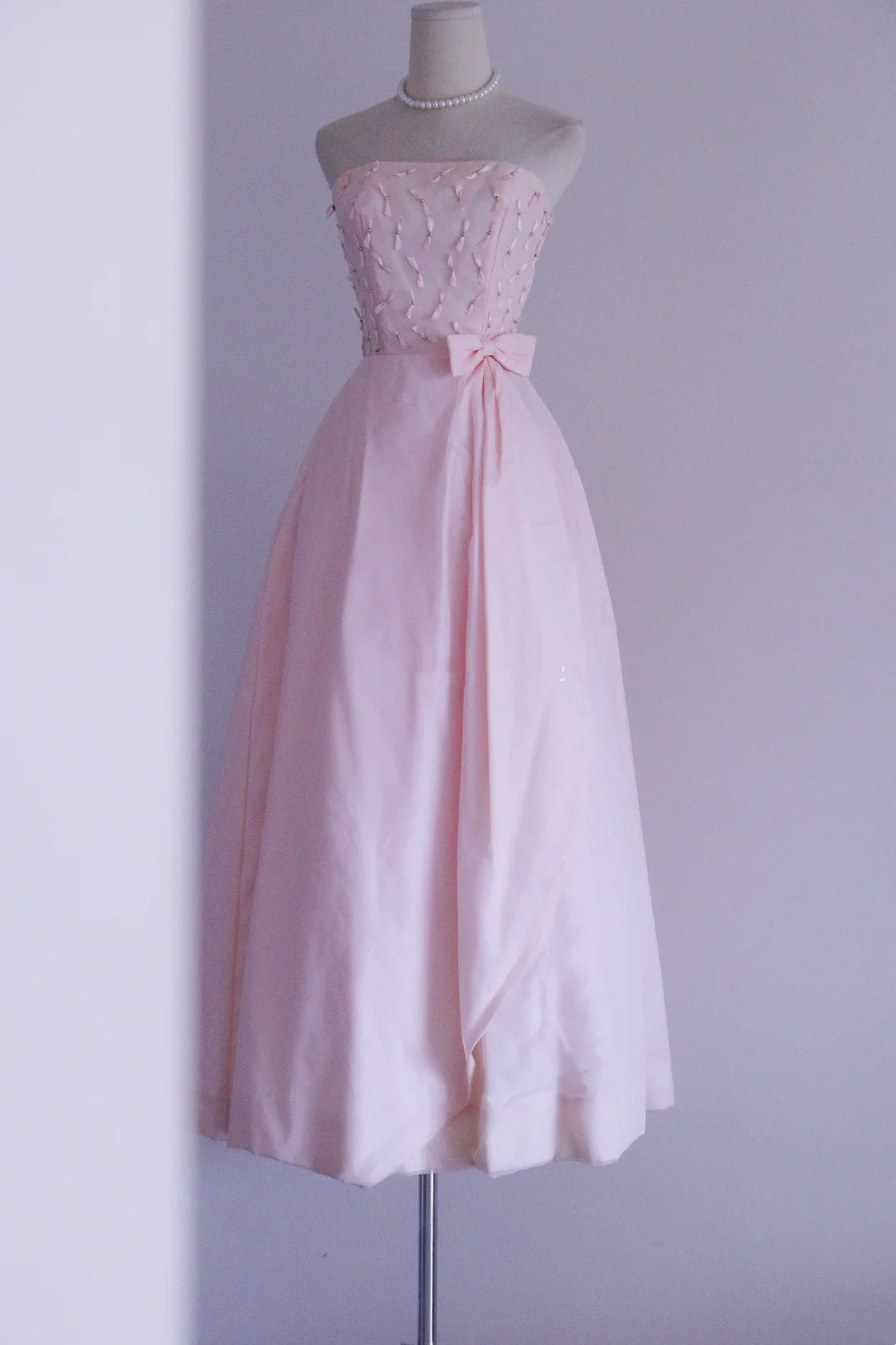 New Arrival Prom Dress Light Pink Strapless Pleated Evening Dress Birthday Party Dress Formal Dress D4258