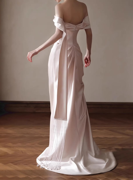 Newest Wedding Dress Off Shoulder Pleated Wedding Dress D4322