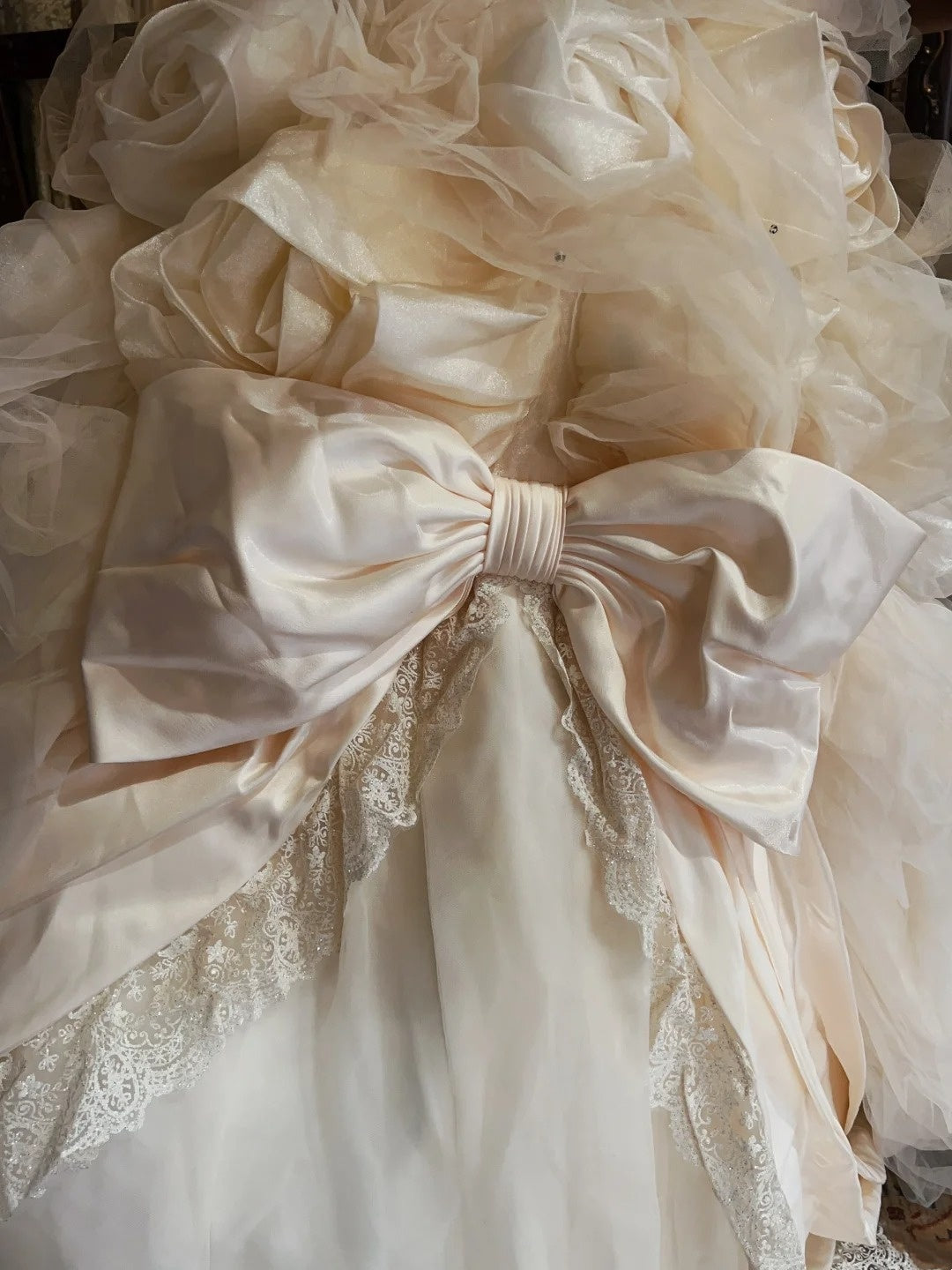 Beauty Wedding Dress Strapless Tulle Flower Wedding Dress D4335