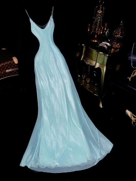 New Arrival Prom Dress Spaghetti Straps Mermaid Birthday Party Dress Gala Dress Evening Dress D4400