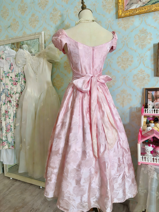 Charming Prom Dress V-neck Pleated Print Birthday Party Dress Evening Dress D4480