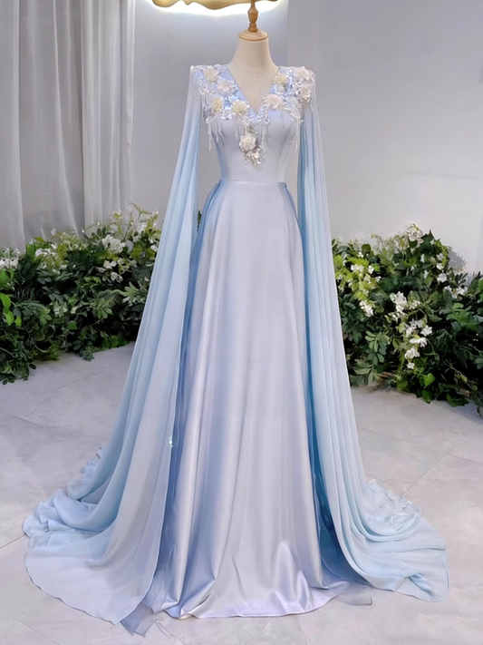 Gorgeous Prom Dress V-neck Pleated Gala Dress Evening Dress Formal Dress D4506