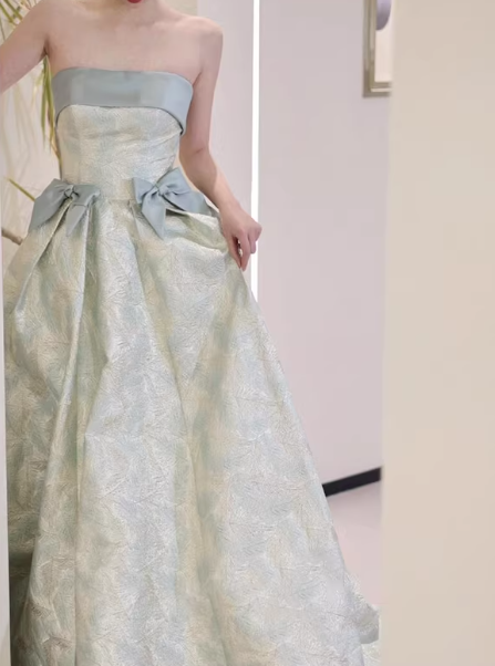 Pretty Prom Dress Strapless Pleated Gala Dress Evening Dress Formal Dress D4511