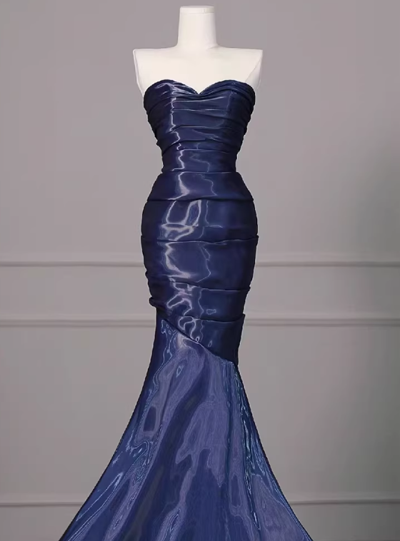 Elegant Prom Dress Sweetheart Pleated Mermaid Gala Dress Evening Dress Formal Dress D4533