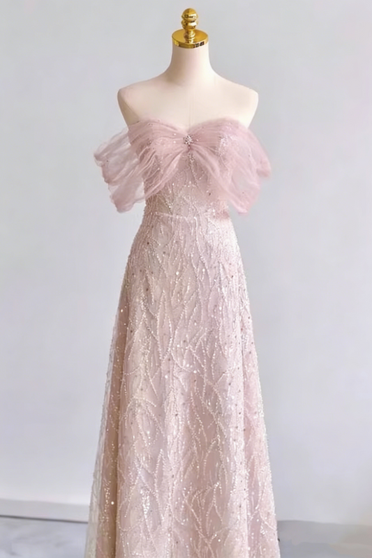 Gorgeous Prom Dress Off Shoulder Pleated Tulle Gala Dress Evening Dress Formal Dress D4550