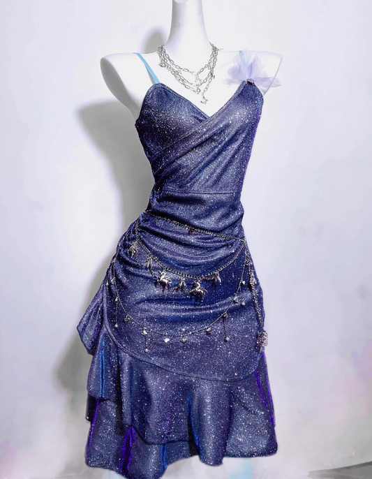 Shiny Homecoming Dress Tight Sweetheart Ruffle Short Prom Dress Party Dress Cocktail Dress Birthday Outfits D2285