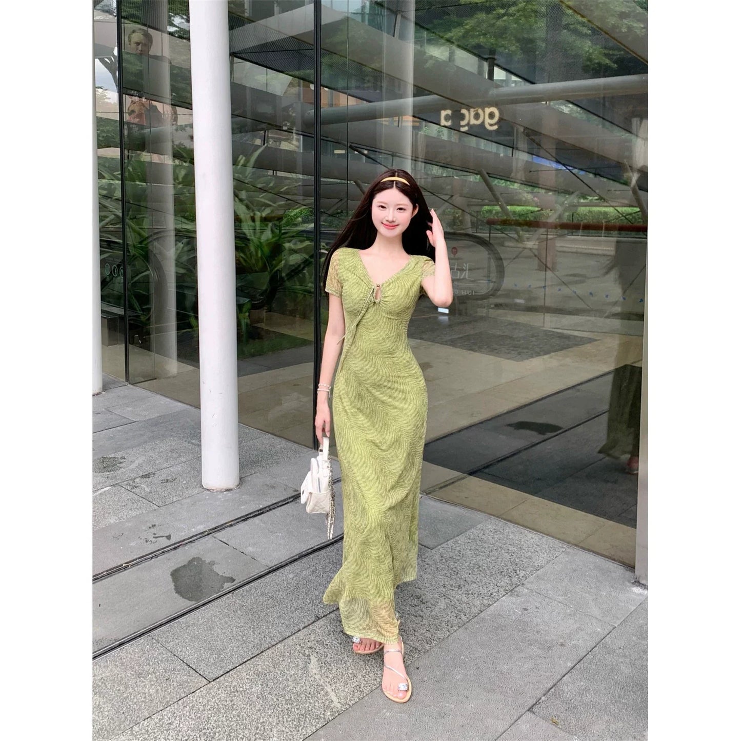 Fashion Green Women‘s Dress S372