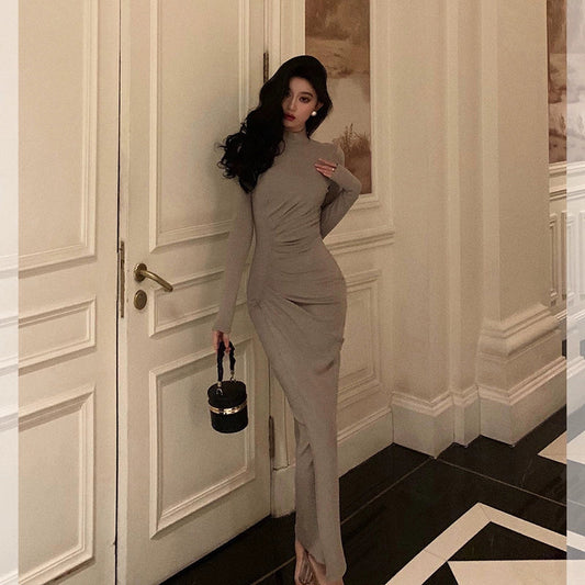 Gentle style long-sleeved dress for women new retro party dress S5572