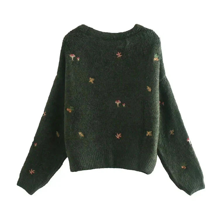 Simple and versatile aging Knitted Top Pullover S2517