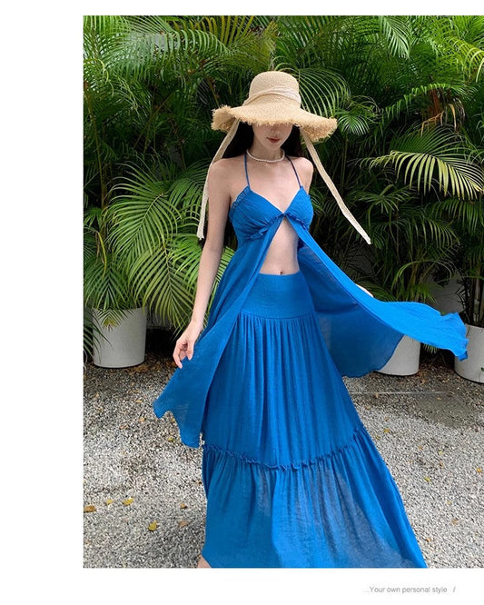 A Line Blue Long Stunning Evening Gown Party Prom Dress S7274