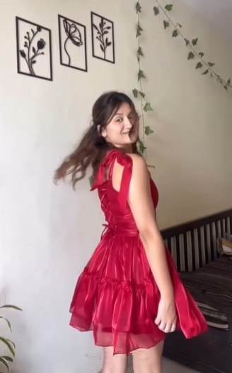 Sweet Red A Line Tulle Homecoming Dress Short Prom Dress Y8509