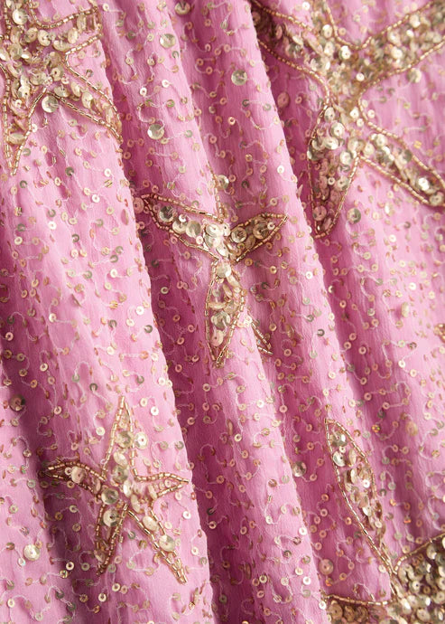 Retro Pink Sparkling Sequin V-neck Bodycon Homecoming Dress Party Dress D1622