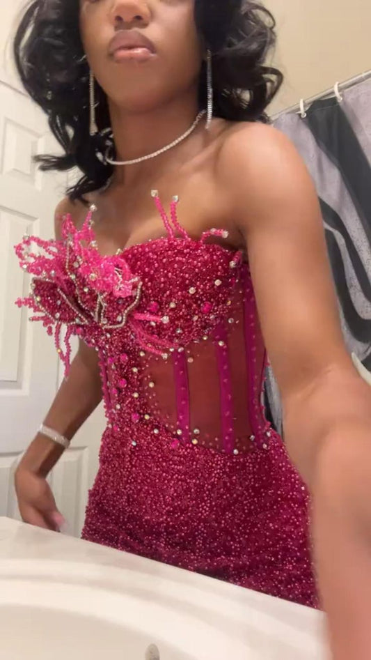 Mermaid Luxurious Black Girl Long Prom Party Dresses Formal Dress Graduation Dress fg8355