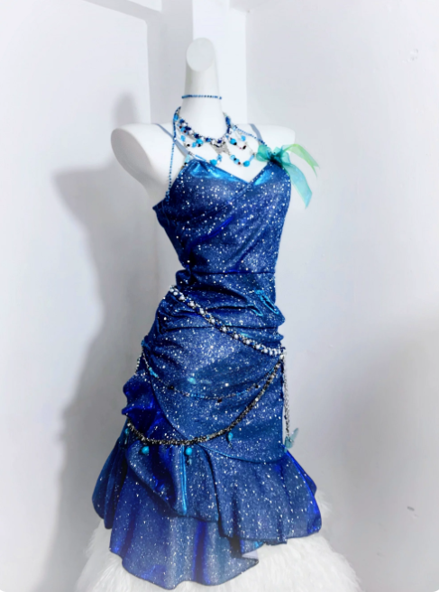 Pretty Homecoming Dress Spaghetti Straps Sequins Prom Dress Back to School Outfits Party Dress D6150