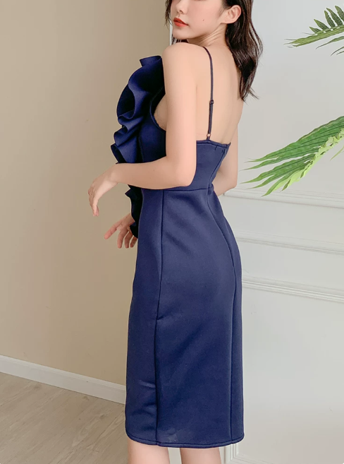 Elegant Homecoming Dress Asymmetic Flowers Prom Dress Back to School Outfits Party Dress D6160