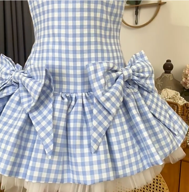 Simple Homecoming Dress Spaghetti Strap Bowknot Lace Prom Dress Back to School Outfits Party Dress D6206