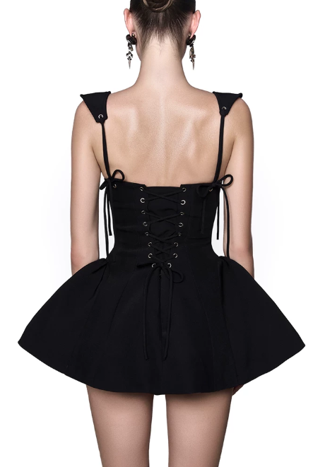 Simple Homecoming Dress Spaghetti Strap Pleated Prom Dress Back to School Outfits Party Dress D6219