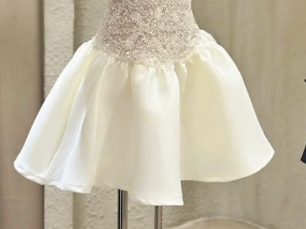 Elegant Homecoming Dress Square Lace Prom Dress Back to School Outfits Party Dress D6268