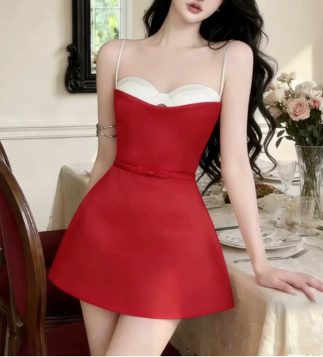 Simple Homecoming Dress Spaghetti Strap Prom Dress Back to School Outfits Party Dress D6286