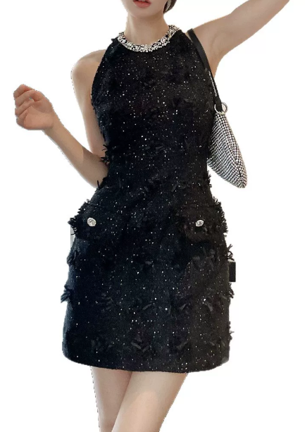 Elegant Homecoming Dress Jewel Rinestone Back to School Outfits Party Dress D6521