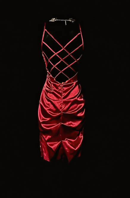 Pretty Homecoming Dress Spaghetti Strap Pleated Back to School Outfits Party Dress D6548