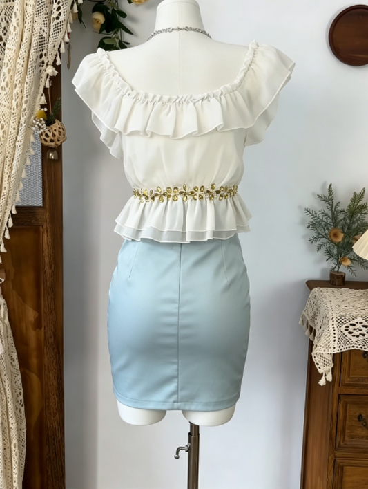 Simple Homecoming Dress Square Rinestone Back to School Outfits Party Dress D6593