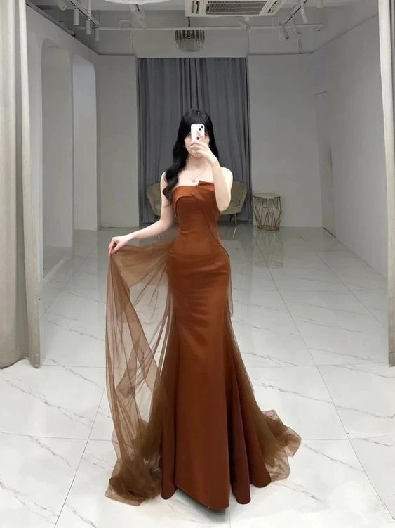 Stunning and Elegant Princess Party Wear Gown Prom Dresses fg1124
