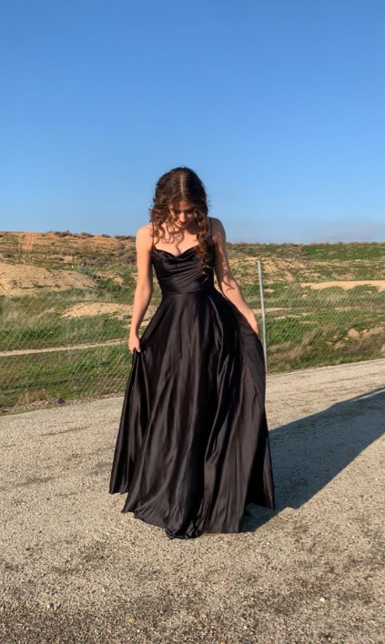 Black dress, formal dress, prom dress, school dance dress S2979