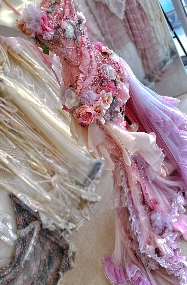 Fairy Halter Tulle Appliques Beaded Pink Mermaid Evening Dress Formal Long Party Dress Prom Gown