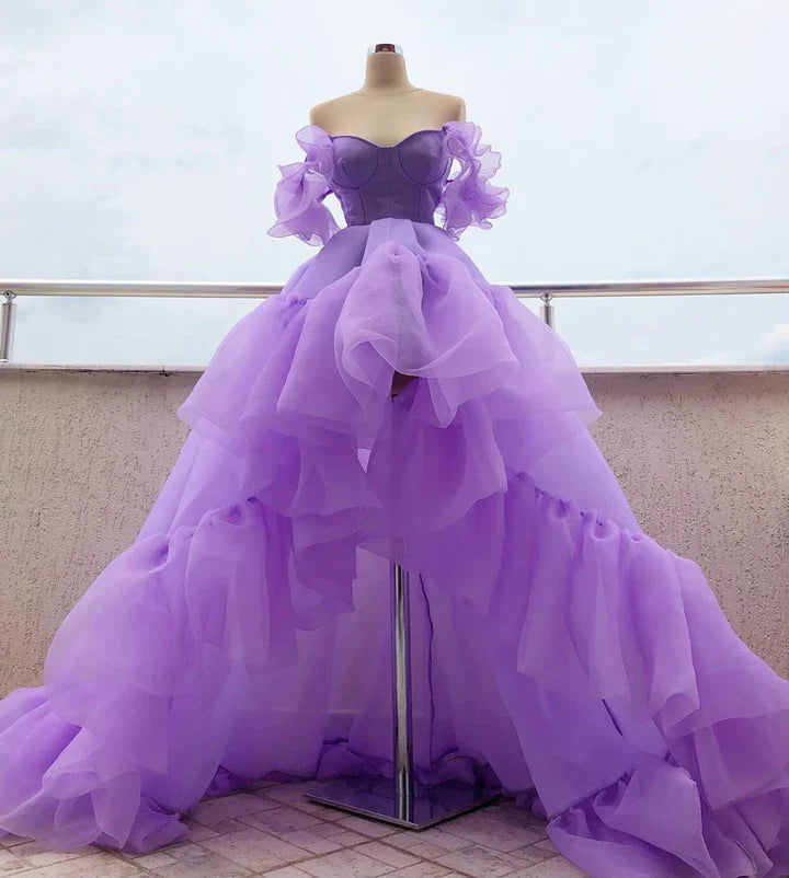A line Lavender Long A-line Prom Dress, Formal Evening Dresses S3624