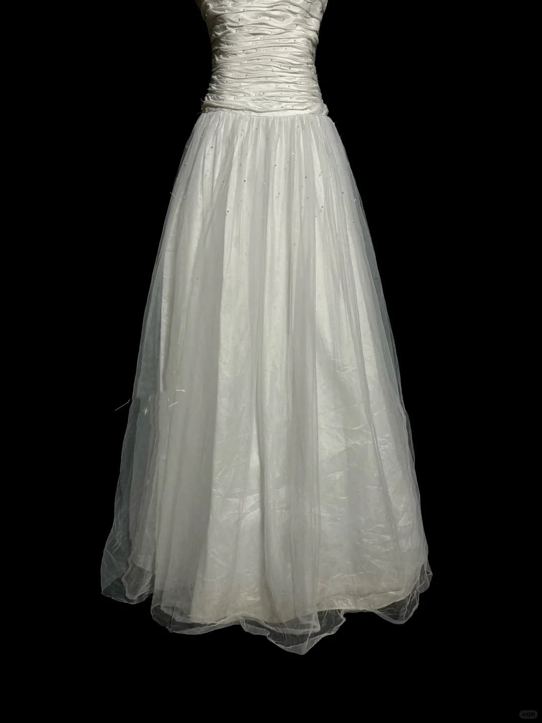 Vintage Ball Gown Strapless Tulle White Prom Gown Fairy Prom Dresses