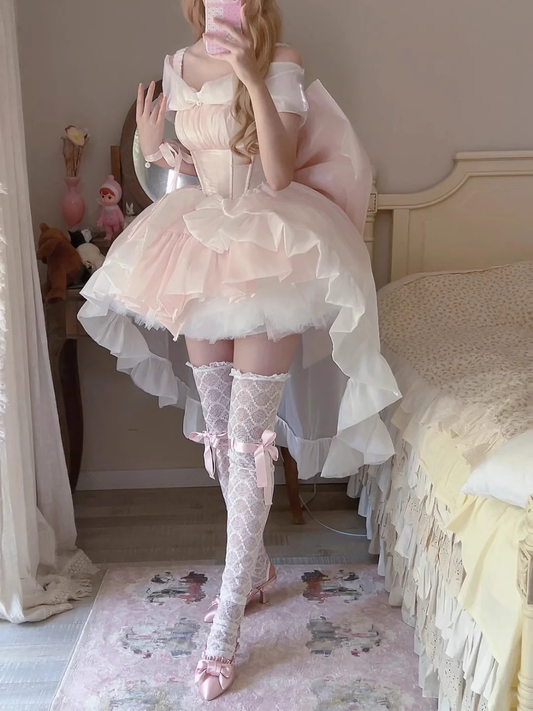 Retro Ball Gown Straps Short Pink Cocktail Dresses Birthday Outfits