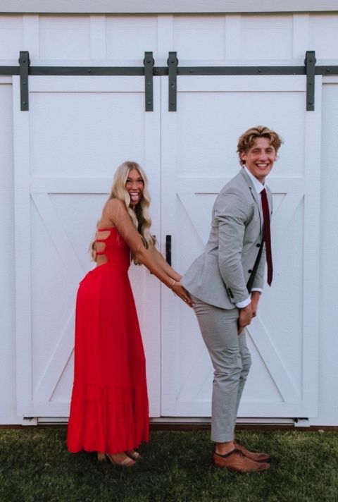 Red A-line Prom Dress Fashion Prom Gown cc704